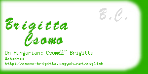 brigitta csomo business card